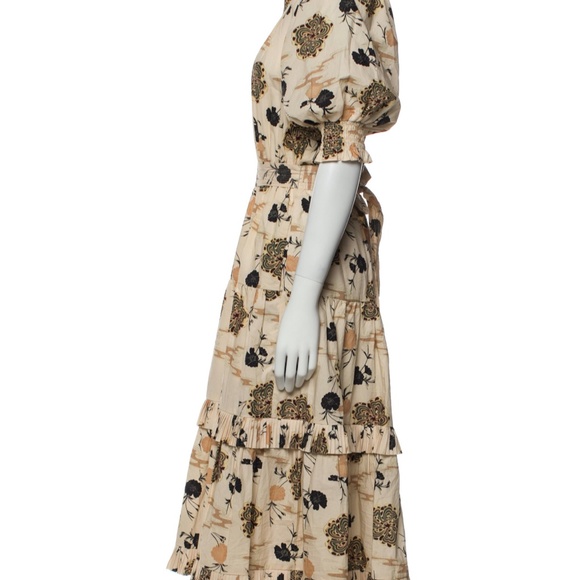 Ulla Johnson Midi Lune Floral Tiered Dress - Picture 2 of 3